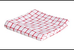 Essuie de cuisine carré rouge 100% coton - 6 pcs